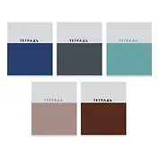 Тетрадь 80л кл. "Двухцветная" скрепка, мелов.картон, поля, офсет, ассорти