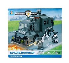 1TOY/Вантой, Конструктор ПОЛИЦЕЙСКИЙ СПЕЦНАЗ Бронемашина 200 дет.
