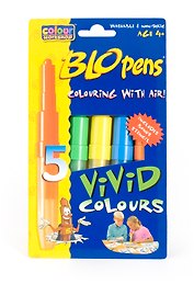 Фломастеры 05цв "Blopens Vivid Designer" (возд.) ,трафарет, Centropen
