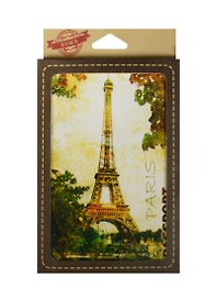 Обложка для паспорта, Фора, Париж акварель кожа 13,2*18,6см 20122