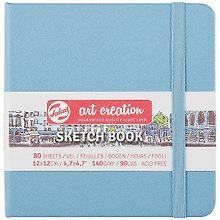 Скетчбук 12*12 80л "Art Creation" 140г/м2, син.тв.обл., резинка