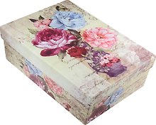 Коробка подарочная "Букет в вазе" 22*15,5*8см