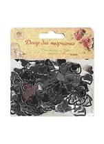 Пайетки в пакете (10 гр) сердца серебрянные (11-00815-5)