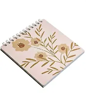 Скетчбук 172*172 40л "April", букет, мягк.переплет, микротекстурирование, ламинация, спираль, тиснение золотой фольгой, бумага 190г/м2