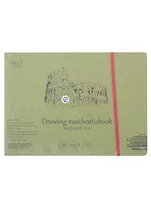 Скетчбук 24,5*18,6см 8л "SMLT Art Acrylic authenticbook", с резинкой, 290г/м2, белый, сшивка