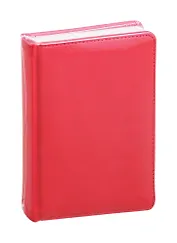 Ежедневник недат. А6 136л Base красный, кожзам, тв.переплет, тонир.блок