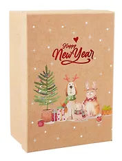 Коробка подарочная "Зверушки" 21*14*8.5, НГ, картон