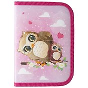 Пенал 1 отделение "Cute owls" 19*13 см, полиэстер