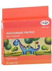 Карандаши восковые 12цв "Мультики", к/к, ГАММА