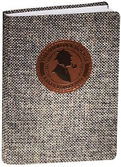 Ежедневник недат. А6+ 96л 120*170 "Sherlock" серый, интегр. переплет, обл.текстиль, нашивка из иск.кожи, In Folio