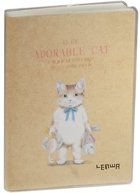 Записная книжка «Adorable cat» А6, 80 листов в клетку, Lenwa