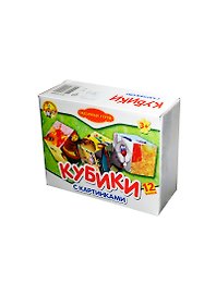 Кубики с картинками Сказочные герои (00449) (12шт) (АК) (3+) (коробка)