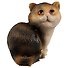 Фигурка Кошечка серая в полоску (полистоун) (5см) - 1