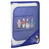 Папка для труда А4 "ПИНГВИНЫ И ГУСИ" 32,8*22,8см, пластиковая, молния с 3х сторон, внутр.блок для канц.принадлежностей