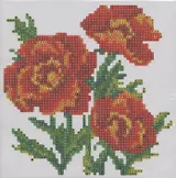 Алмазная мозаика на подрамнике Цветы (TZ-13507P) (20х20см) (частичн. выкл.) (упаковка) (Tukzar)