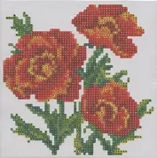 Алмазная мозаика на подрамнике Цветы (TZ-13507P) (20х20см) (частичн. выкл.) (упаковка) (Tukzar)