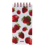 Блокнот А6- 100л "Клубника" нелин.блок, пласт.обл, евроспираль, Herlitz