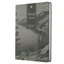 Ежедневник дат. 2027г. А5 176л "PREMIUM. Mountains" зеленый, иск.кожа, интегр.переплет, тисн.фольгой, метализ.торец, скругл.углы, ляссе, инд.уп