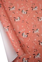 Бумага упаковочная 70*100см "Lucky"красный, НГ,инд.уп.