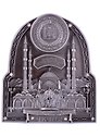Магнит Чечня Мечеть Сердце Чечни мет.стразы фигурка  цв.ант.олово (027-6ATN-83K1-S)