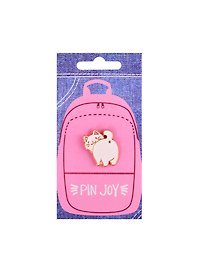 Значок «Котик с хвостиком», белый, металл, Pin Joy