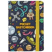 Скетчбук А6 48л "Pocket Скетчбук. Космос" белый офсет, тв.обложка
