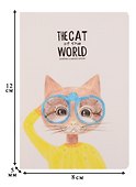 Записная книжка «The cat of the world» А7, 40 листов в линейку, сшивка, AnAn - 2