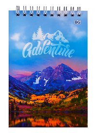 Блокнот А6 80л кл. "Adventure" карт.обл., гребень, ассорти