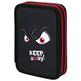 Пенал 2 отделения "Keep Away" 21*14 см,  полиэстер