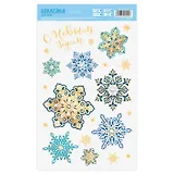 Наклейки для окон "Cнежинки"