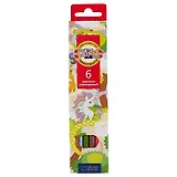 Карандаши цветные Koh-I-Noor, "Волшебный лес", 6 цветов