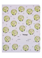 Тетрадь в клетку Феникс+, "Зверята-колобки", 12 листов, в ассортименте