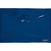 Папка-конверт А4 на кнопке "Diagonal Classic" непрозрачн.пластик, синий, Erich Krause