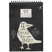 Скетчбук А5 50л "SKETCHBOOK. Do it" белый офсет, 120г/м2, микротекстурир., евроспираль