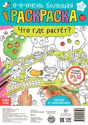 Что где растет? Раскраска-плакат