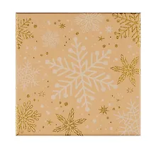 Коробка подарочная "Craft snowflaces" 15,5*15,5*6,5см, Новый год, картон
