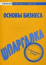 Шпаргалка по основам бизнеса.