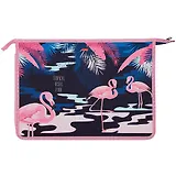 Папка для тетрадей А4 "Фламинго" пластик, молния