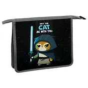 Папка для тетрадей А5 "Cat with you" 1отд, молния, пластик