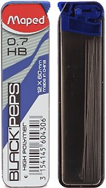 Грифели 0,7мм HB (12 шт), "BLACK PEP'S", Maped