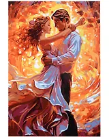 Картина по номерам на картоне "Танец любви", 20 х 28,5 см