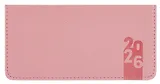 Планинг дат. 2026г. 64л 170х88 мм "Джут" розовый, кожзам, тв.переплет, обл.поролон, блинт.тиснение, офсет, карманный, справ.мат-лы, закругл.углы, ляссе, инд.уп