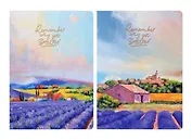 Тетрадь В5 32 листа в клетку "Пастораль", сшивка, в ассортименте