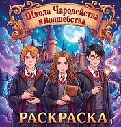 Школа чародейства и волшебства. Раскраска