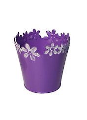 Горшок оцинкованный фиолетовый (139752) (10х10см)