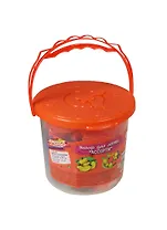 Набор для лепки Ассорти (24058) (масса для лепки/6цв.х75гр.) (формочки/13шт+роллер) (Креатто) (банка) (3+)