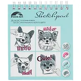 Скетчбук 155*180 80л "Забавные щенки" белый офсет, 120г/м2, спираль