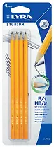Карандаш чернографитный LYRA STUDIUM HB/B 4шт в блистере