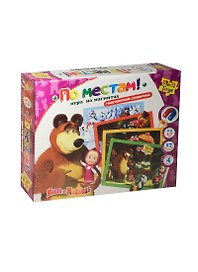 Игра на магнитах По местам Маша и Медведь (VT3304-11) (+магнит. дощечка) (Vladi Toys) (3-7л.) (коробка)