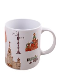 Кружка Москва Достопримечательности (керамика) (330мл) (коробка)